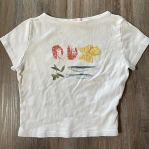 Lisa says gah alex tee tapas scene size small baby tee